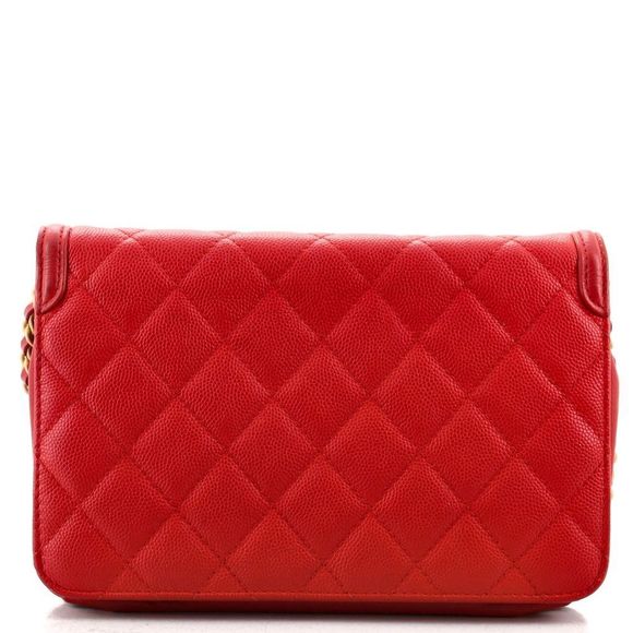 Chanel Filigree Wallet on Chain Quilted Caviar Red - Picture 4 of 8